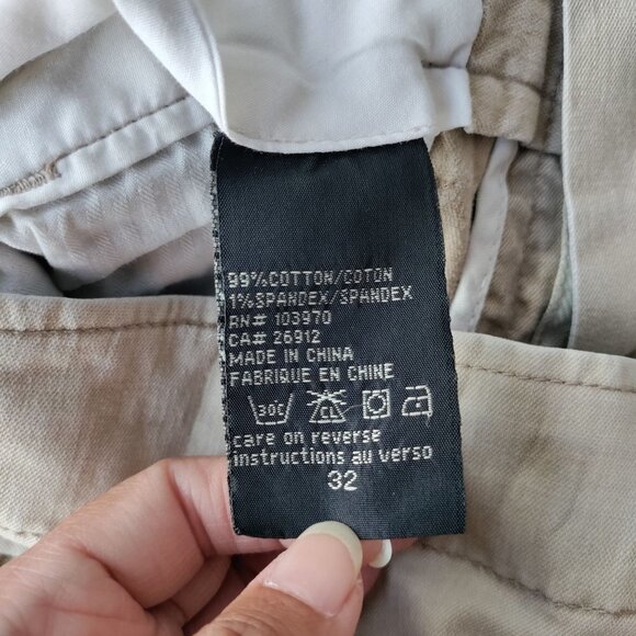 Obey Propaganda Mid-Rise Straight Khaki Pants Slim Skinny Stretch 32 Mens Tan - Picture 6 of 16